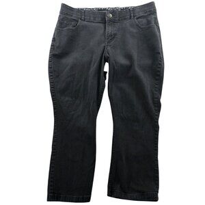 Riders By Lee Women's Jeans Size 18WP Black Denim Midrise Bootcut Leg High Rise